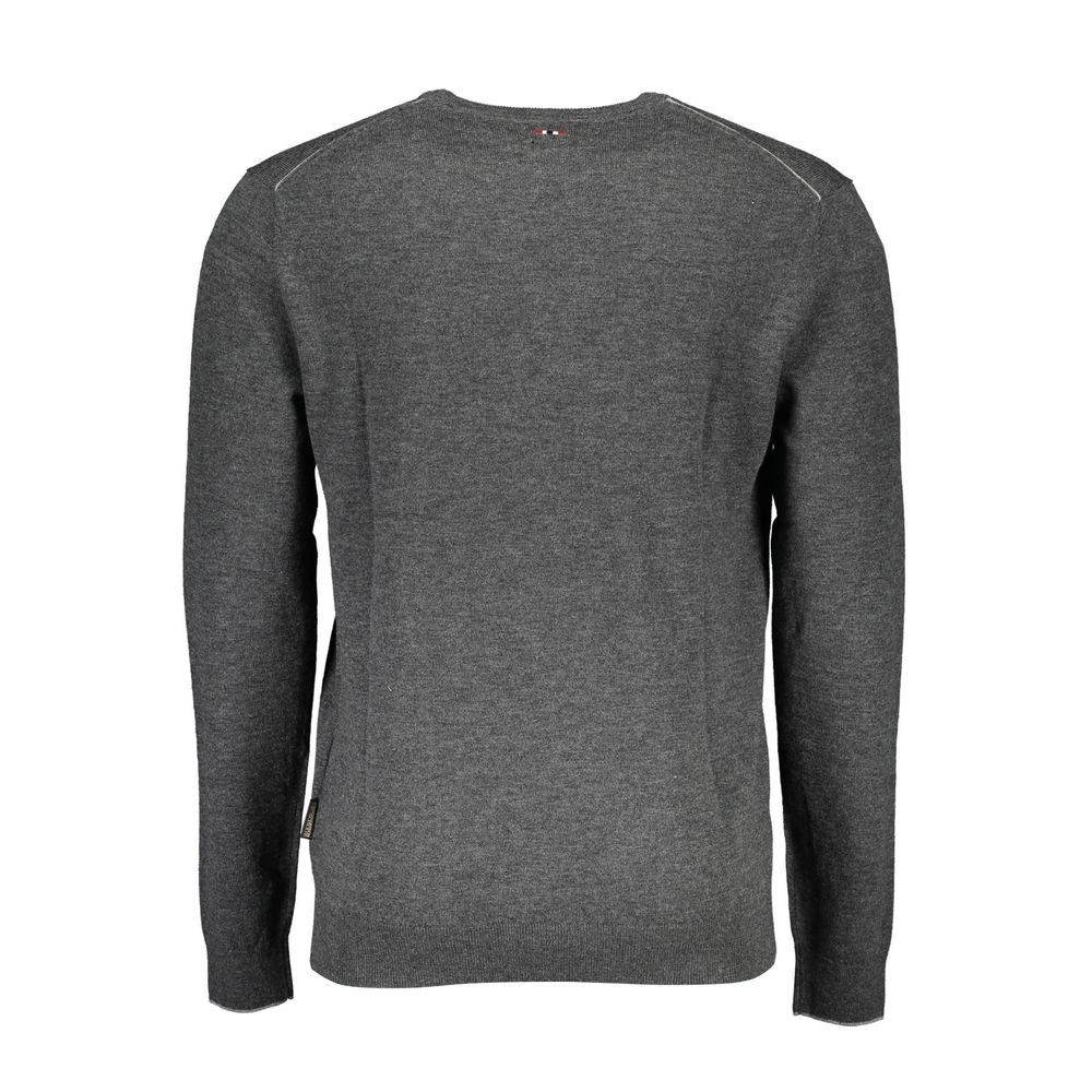 Gray Wool Men Sweater