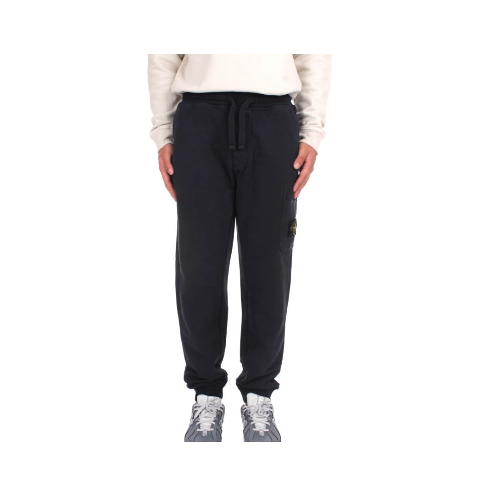 Blue Cotton Men's Track Pant