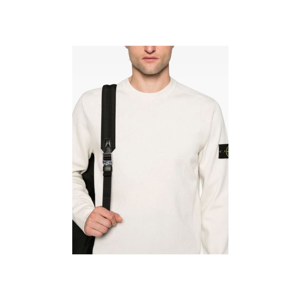 White Wool Men's Sweater