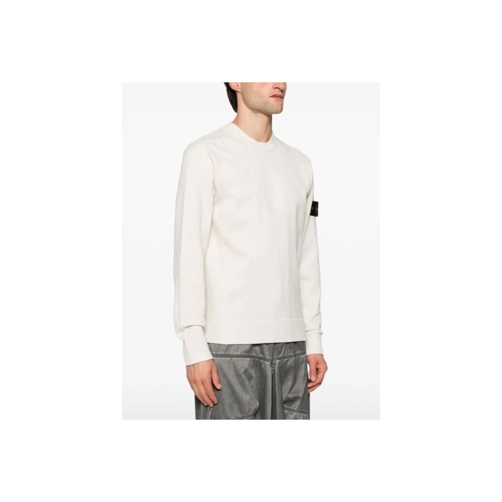 White Wool Men's Sweater