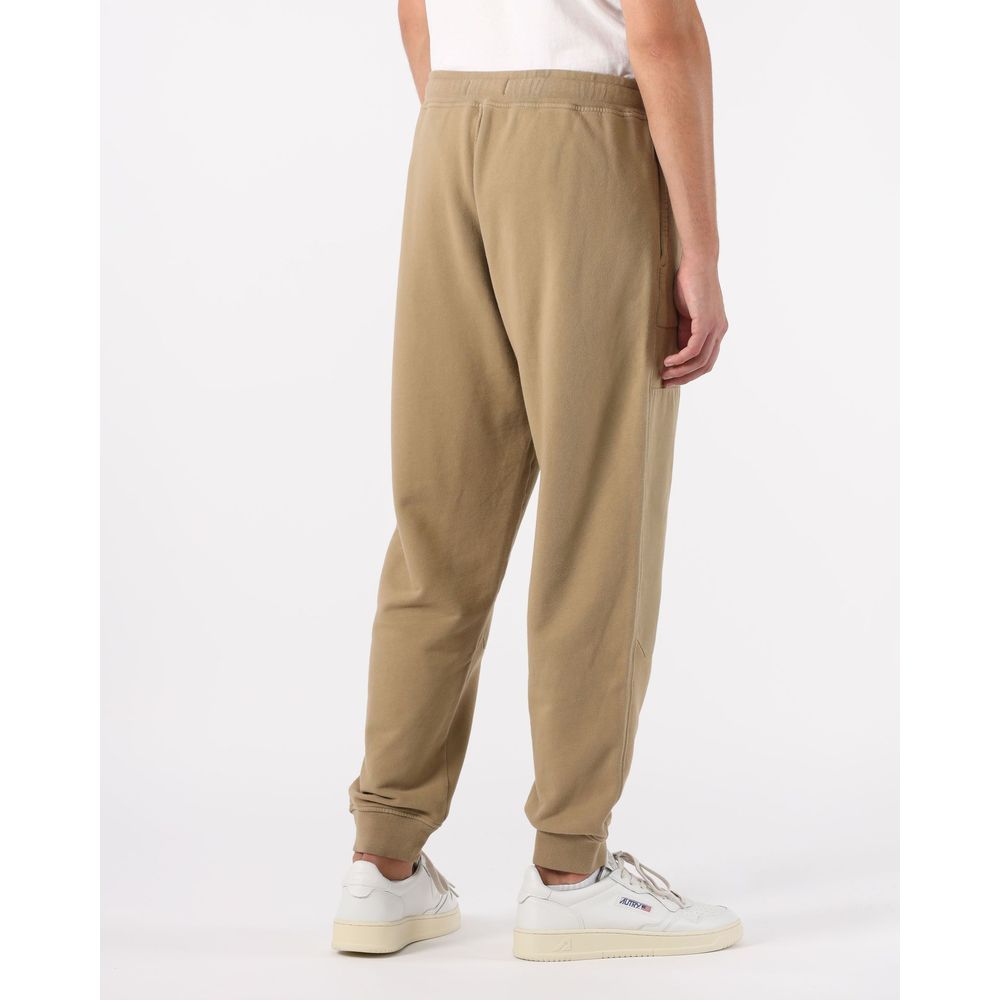 Beige Cotton Men Cargo Trouser