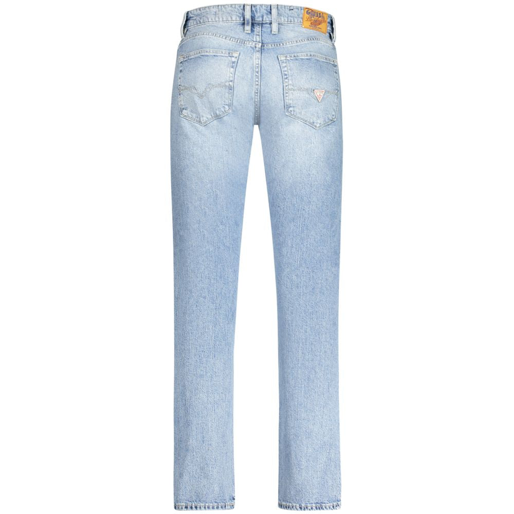 Light Blue Cotton Men Jeans