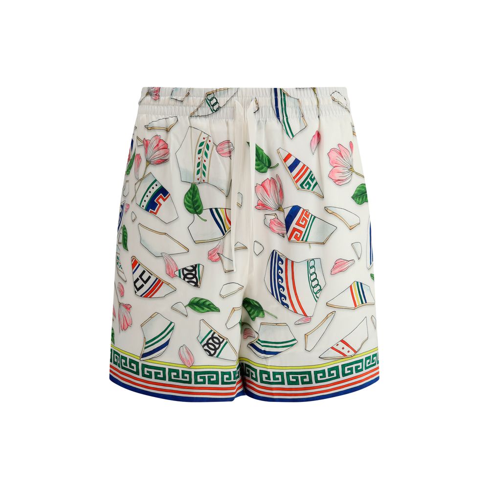 Multicolor silk Shorts