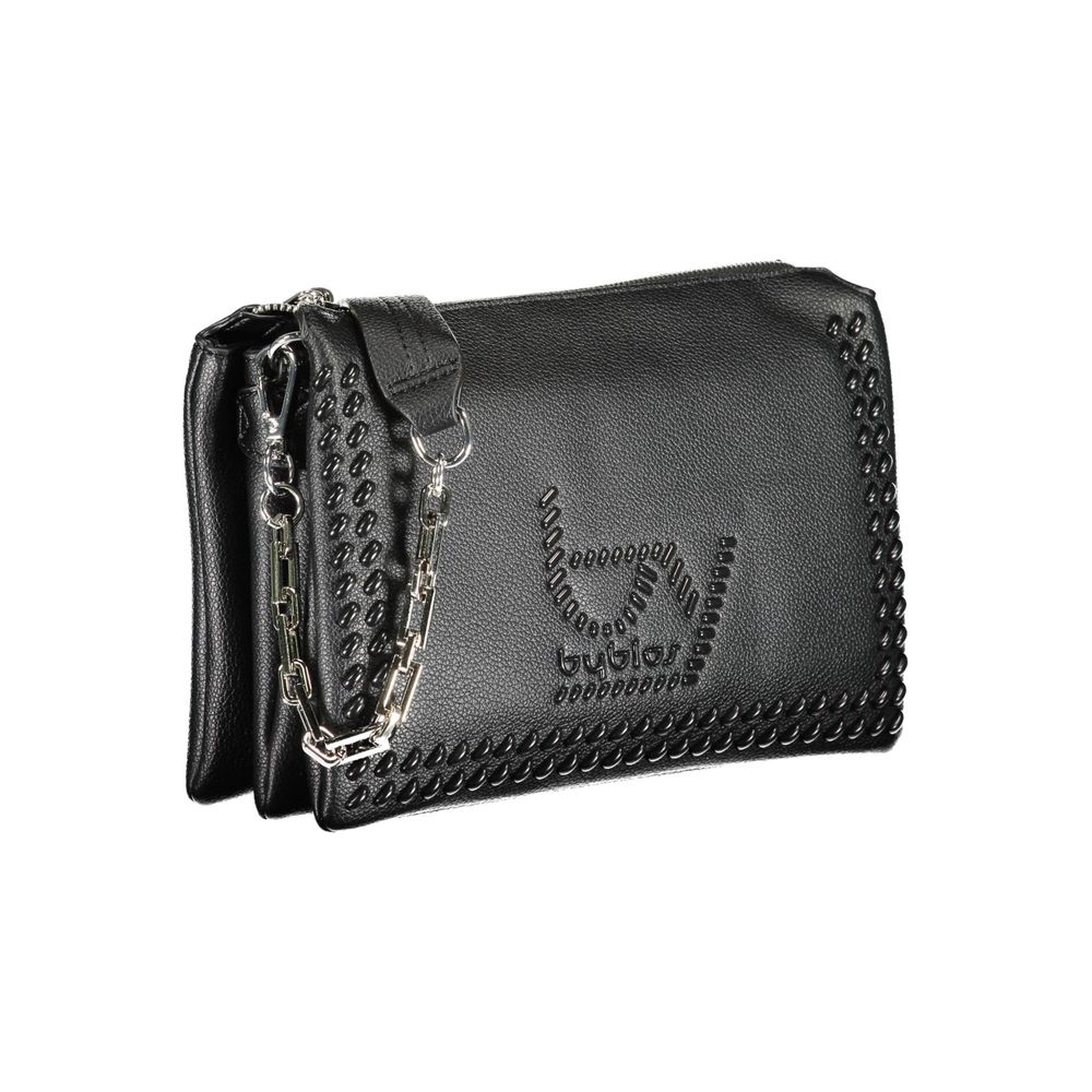 Black Polyethylene Women Handbag