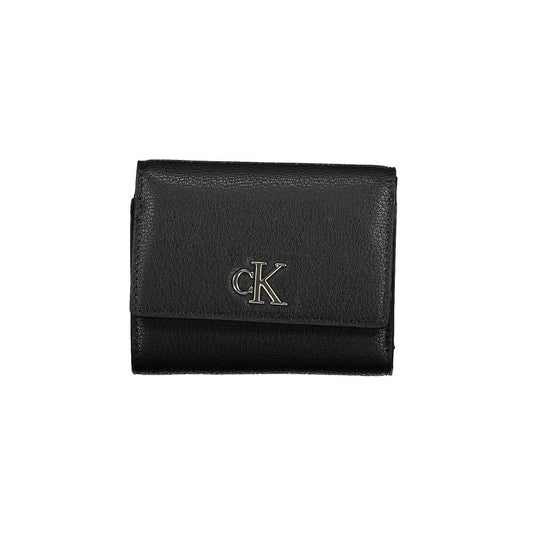 Black Polyester Women Wallet