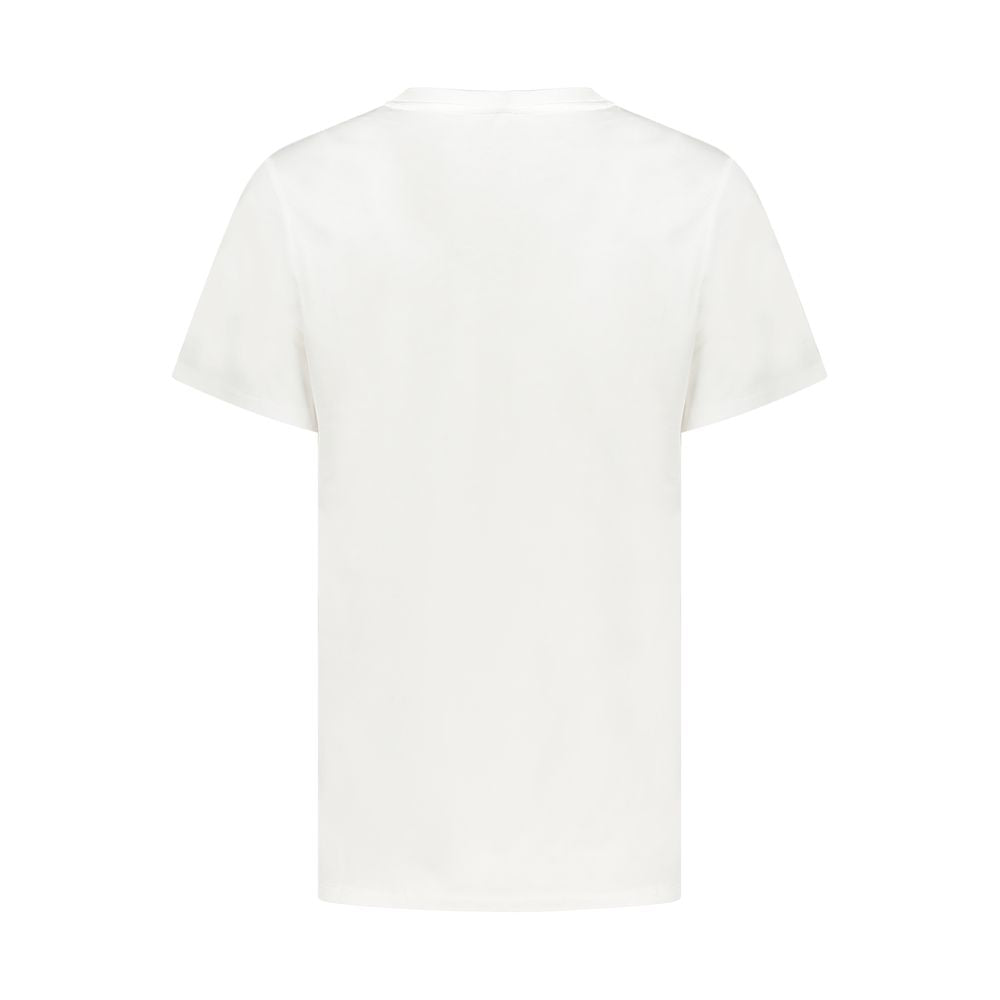 White Cotton Women T-Shirt