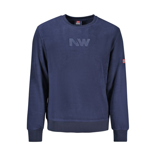 Blue Polyester Men Sweater