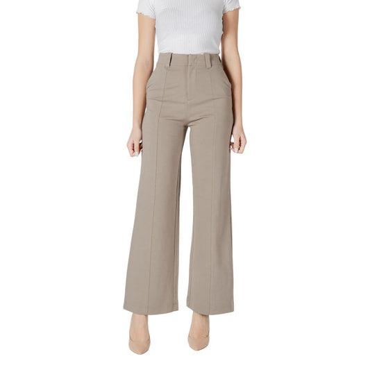 Beige Viscose Jeans & Pant