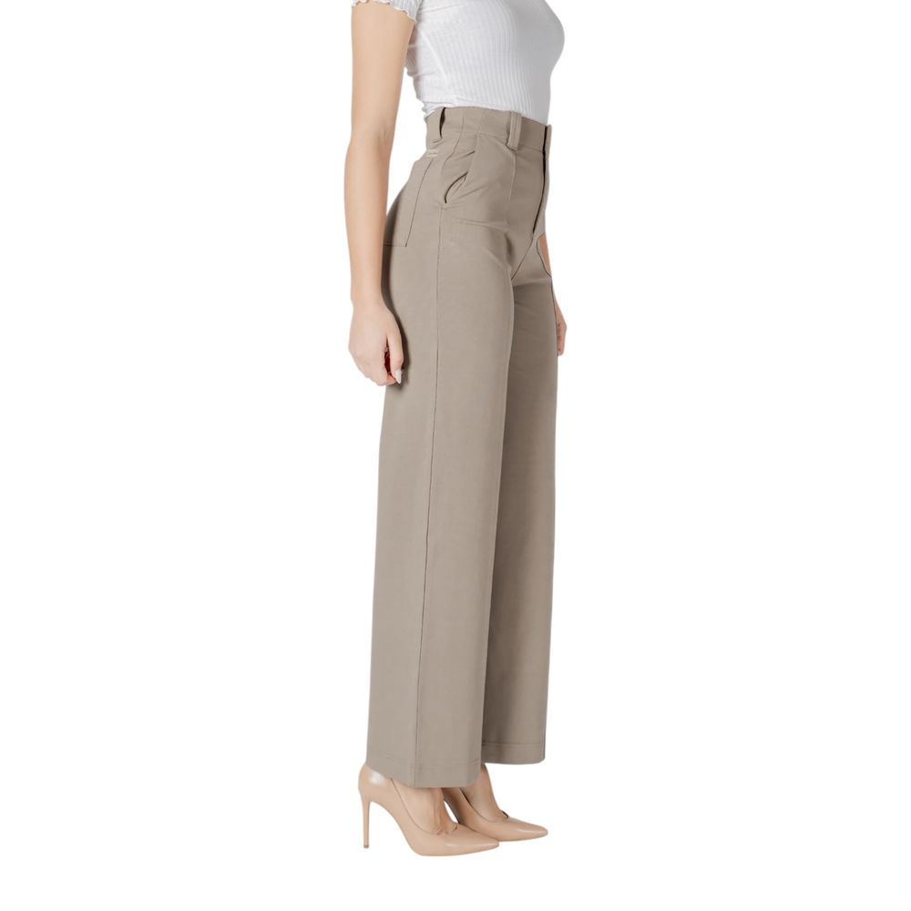 Beige Viscose Jeans & Pant