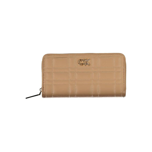 Beige Polyester Women Wallet