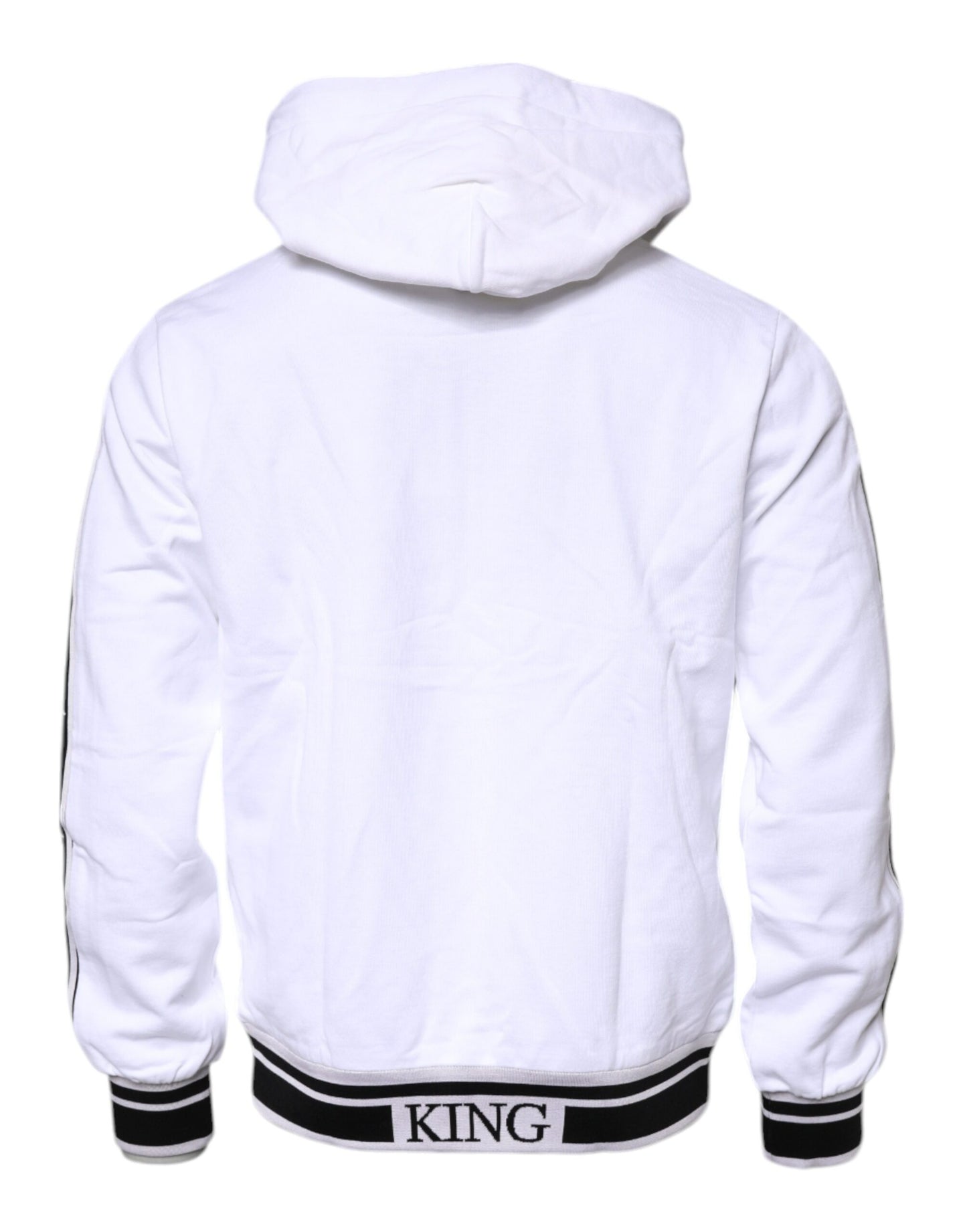 White Full Zip Hooded Sweatshirt Sweater