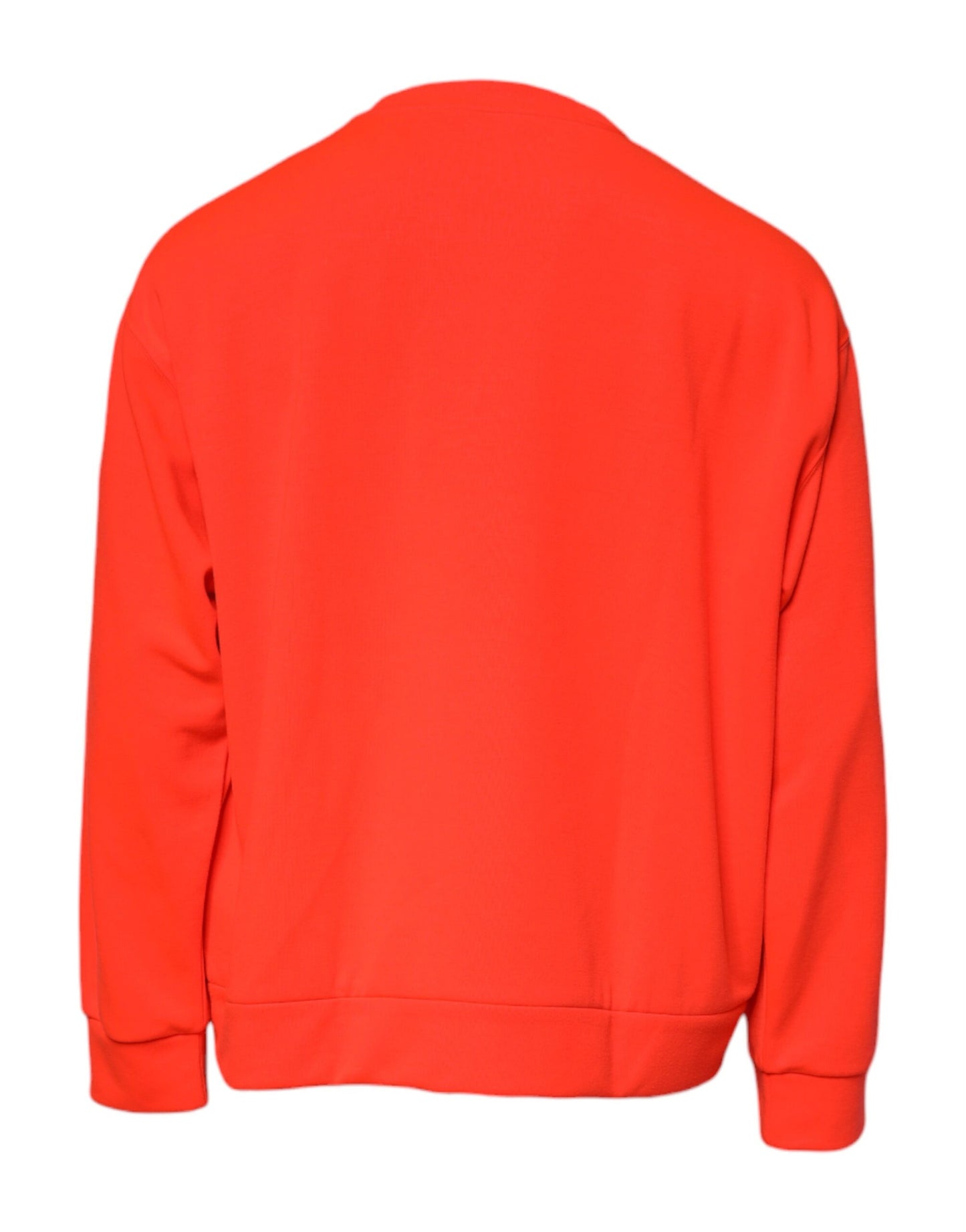 Red Logo Polyester Crew Neck Sweatshirt Sweater