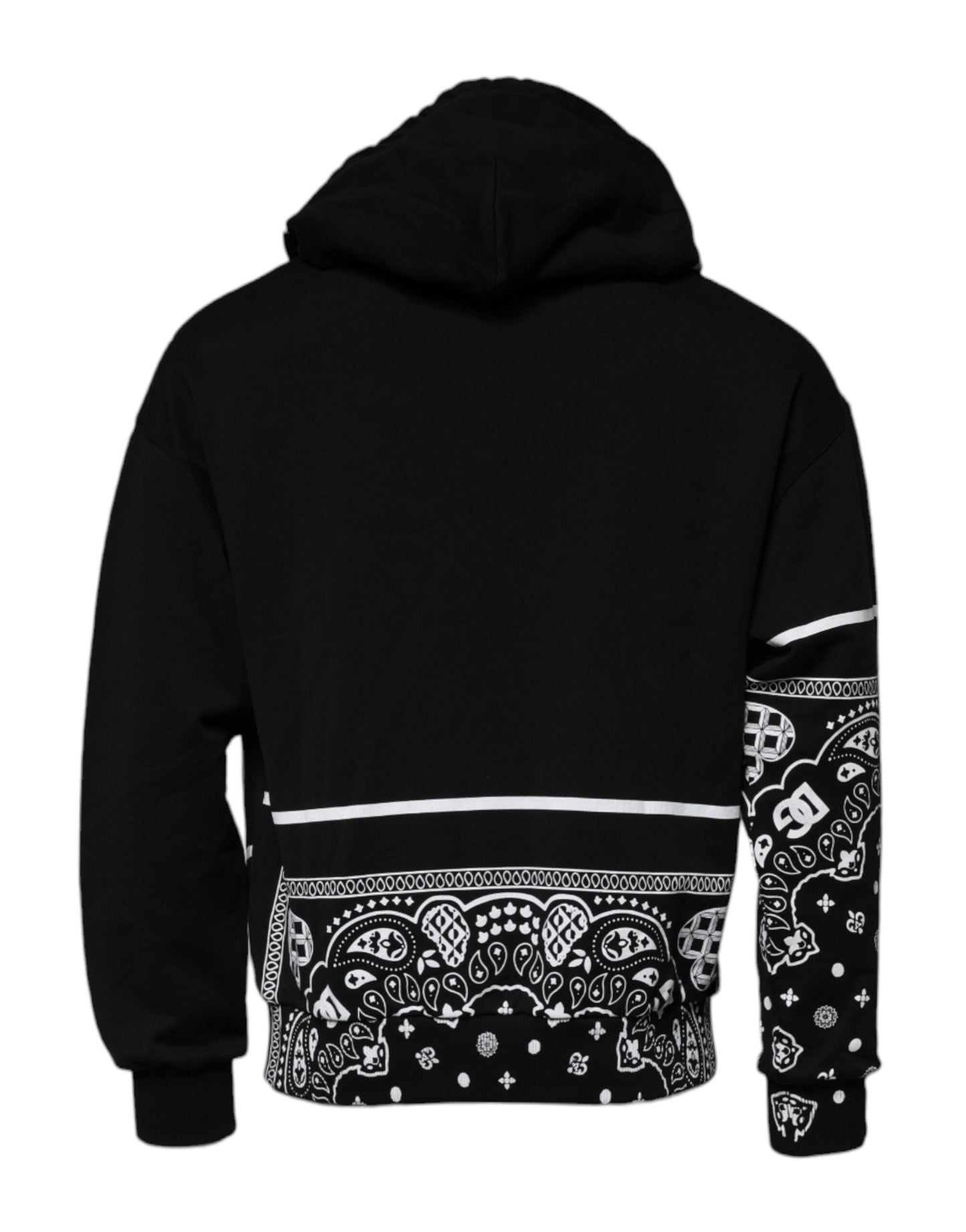 Black Bandana Hooded Men Sweatshirt Sweater