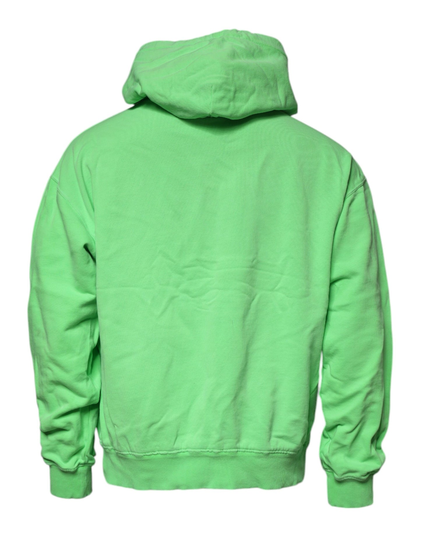 Green Logo Hooded Pullover Sweatshirt Sweater