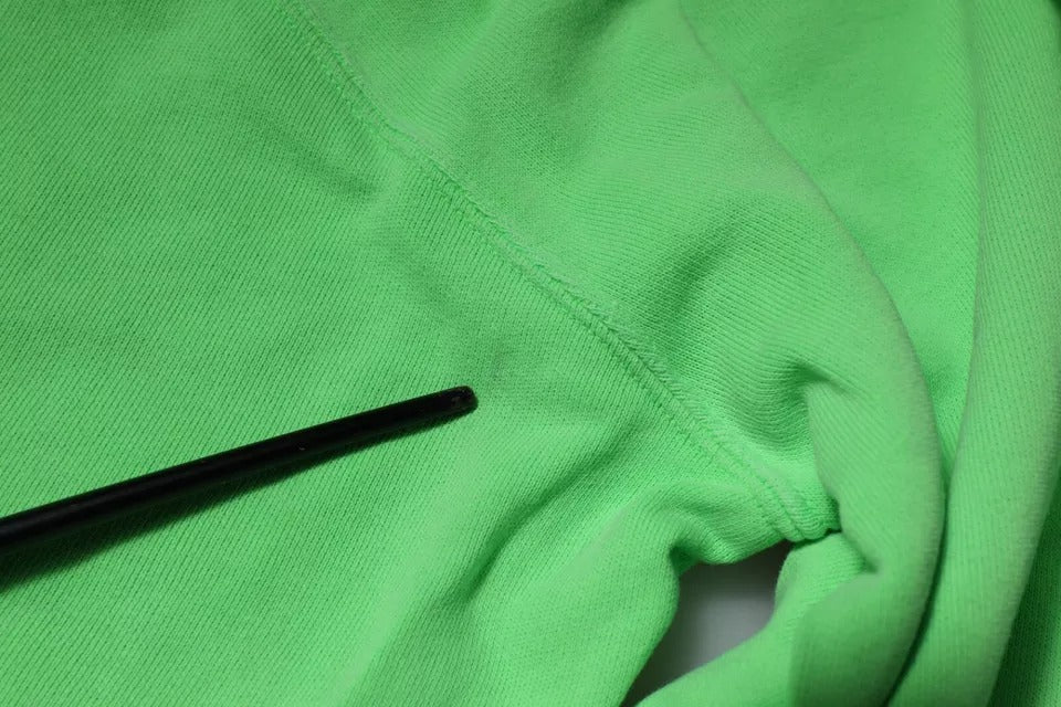 Green Logo Hooded Pullover Sweatshirt Sweater