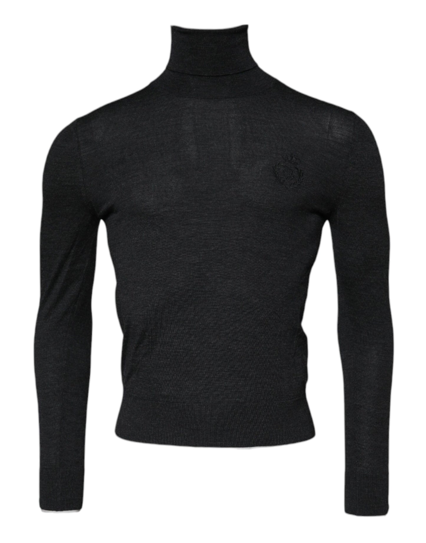 Black Wool Turtleneck Pullover Sweater