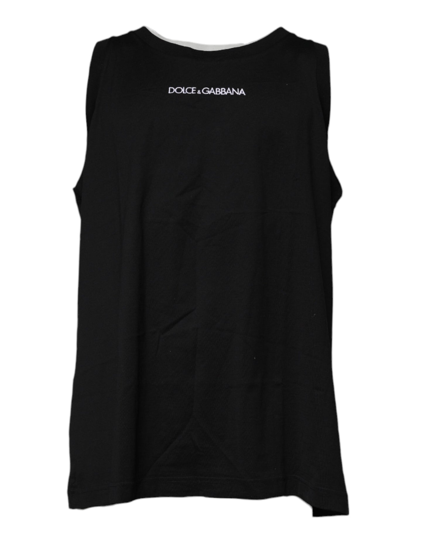 Black Sleeveless Round Neck Tank T-shirt