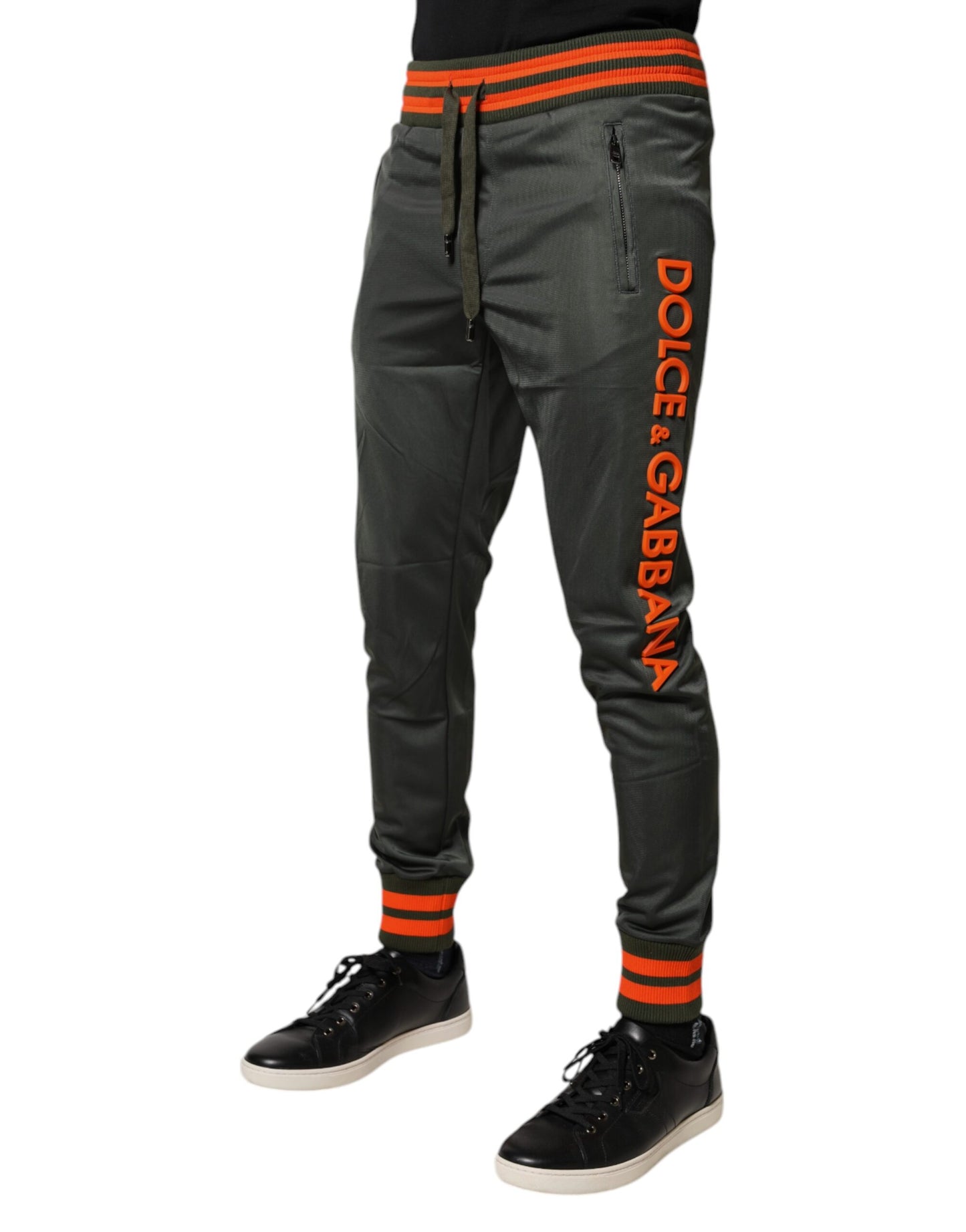 Army Green Polyester Jogger Sweatpants Pants