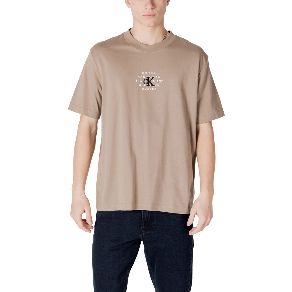 Beige Cotton Rigenerato T-Shirt