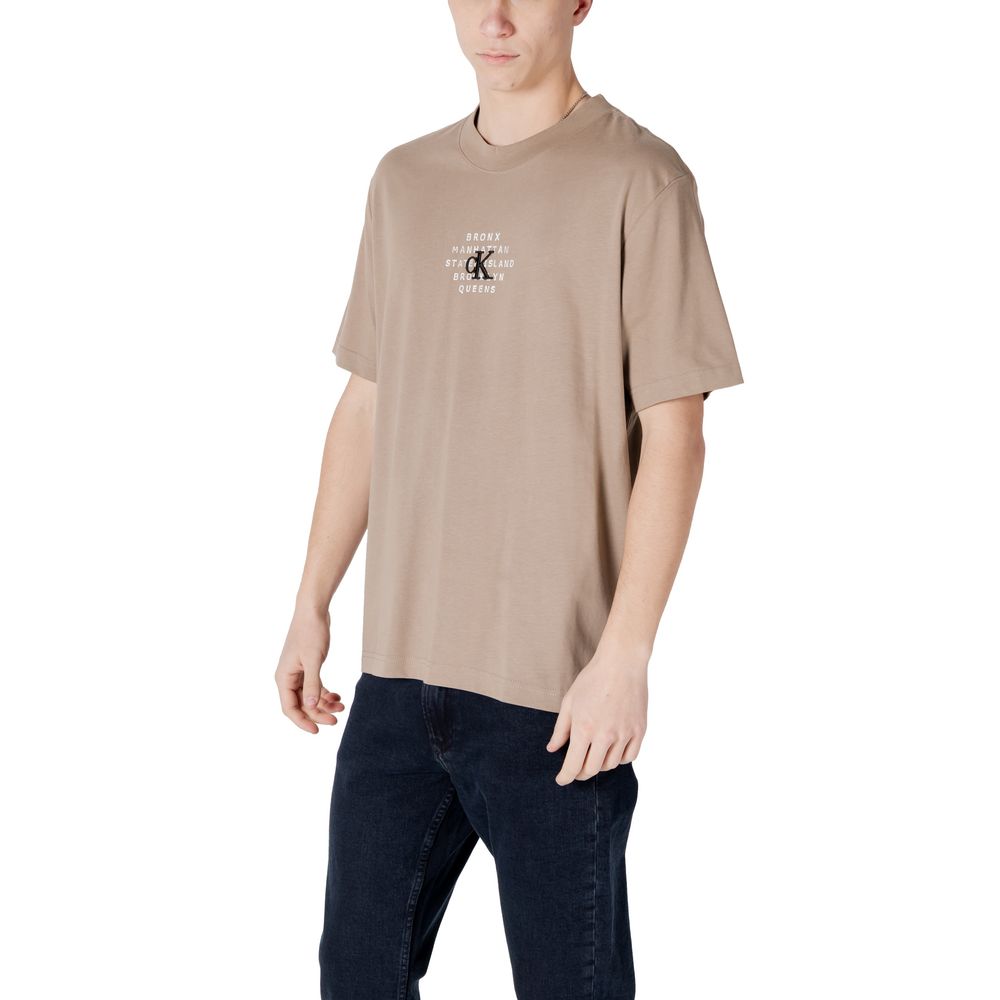 Beige Cotton Rigenerato T-Shirt