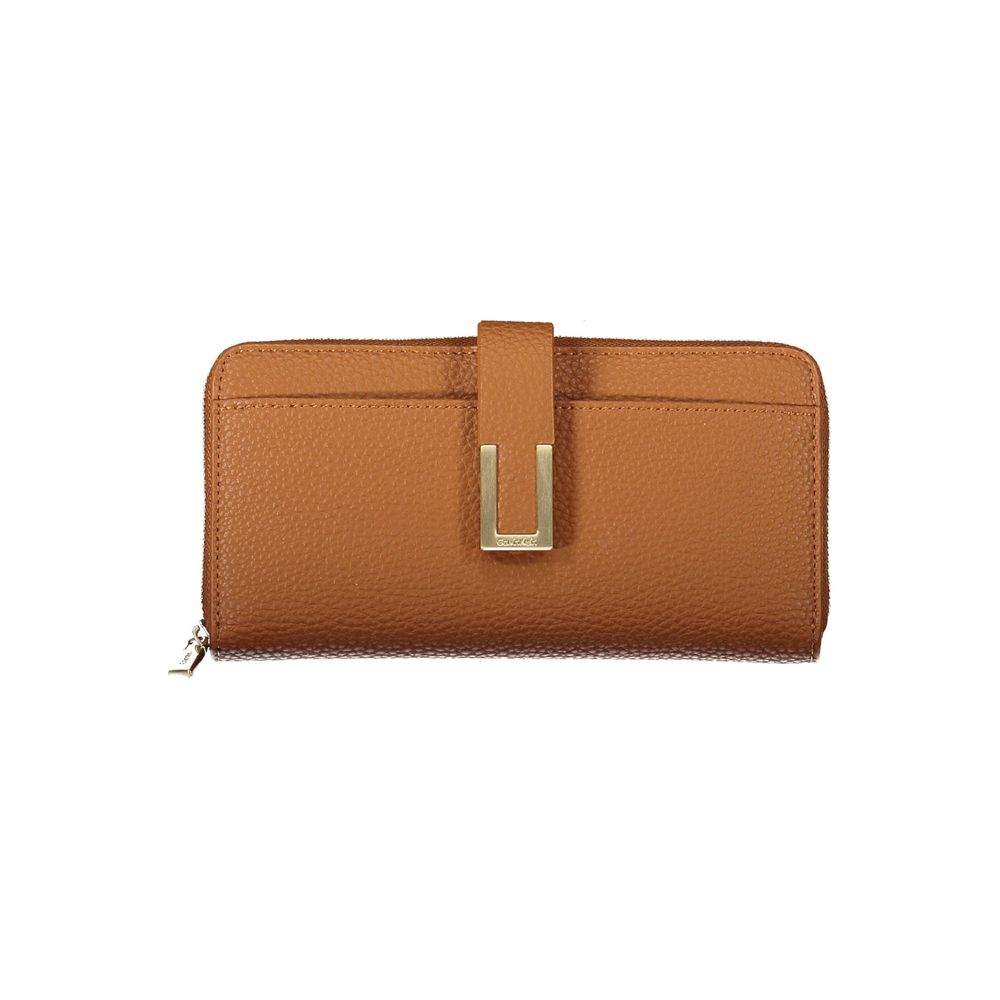 Brown Polyester Women Wallet