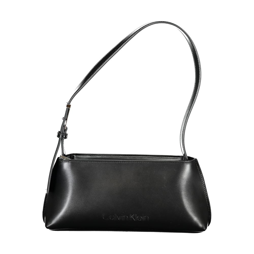 Black Polyester Women Handbag