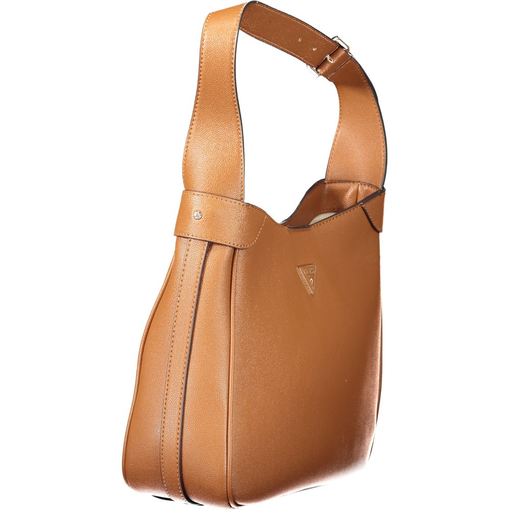 Brown Polyethylene Women Handbag