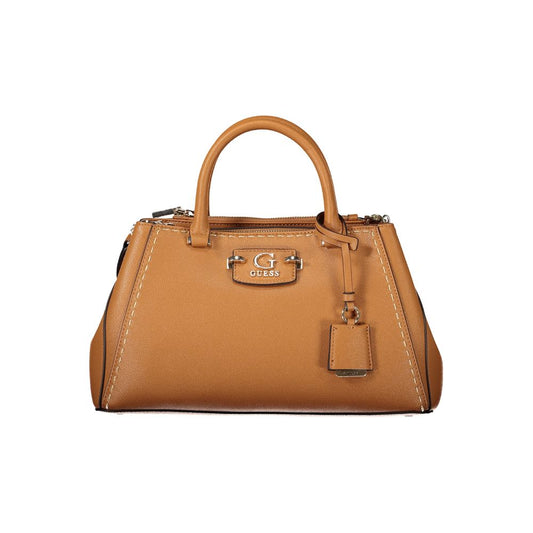 Brown Polyethylene Women Handbag