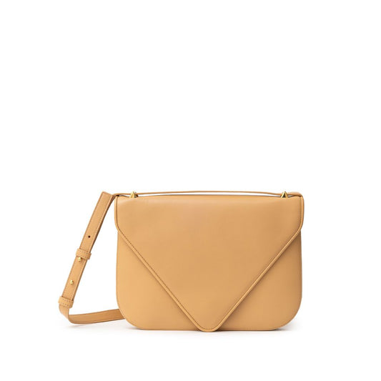 Beige Leather Shoulder Bag