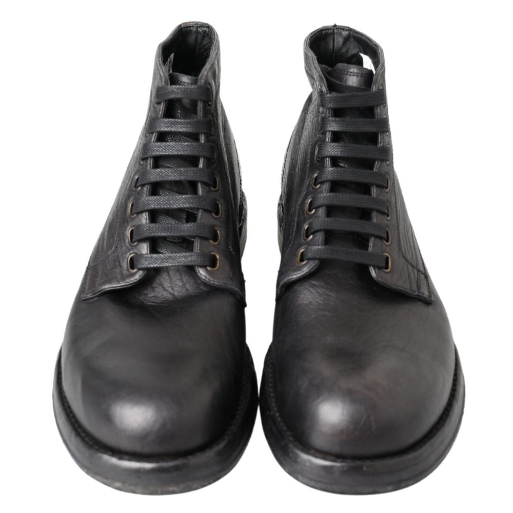 Black Horse Leather Boot