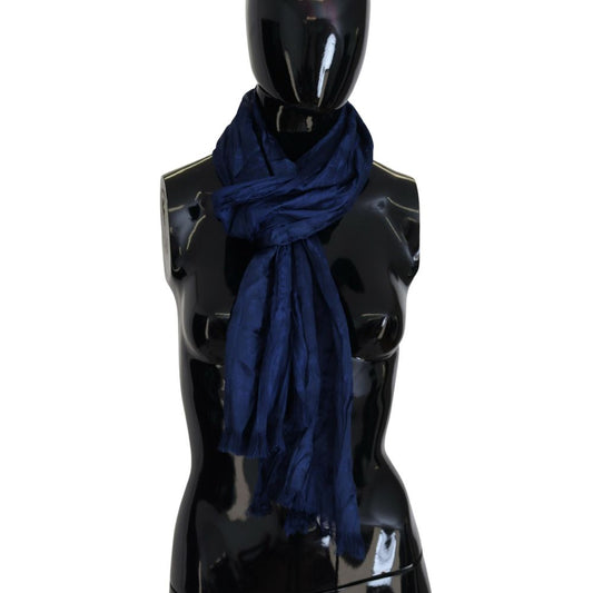 Blue Silk Material Scarf