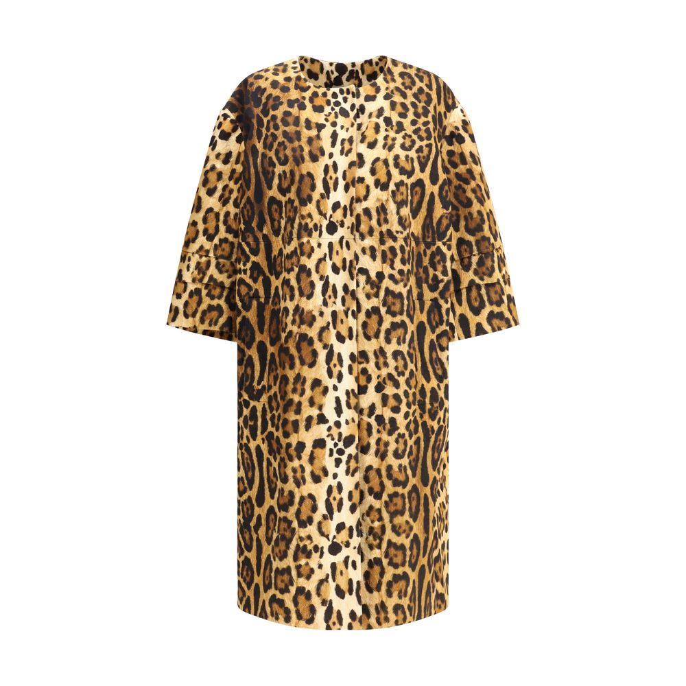 Coat with animal print