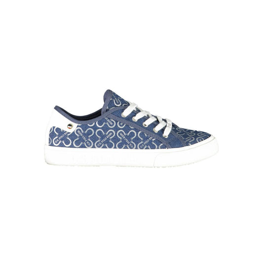 Blue Polyester Women Sneaker