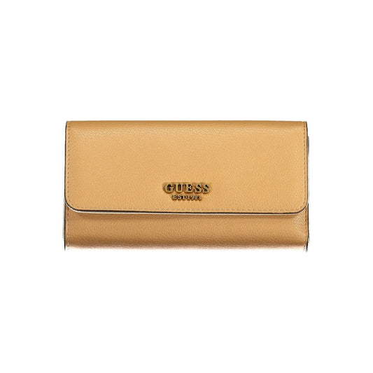 Beige Polyethylene Women Wallet