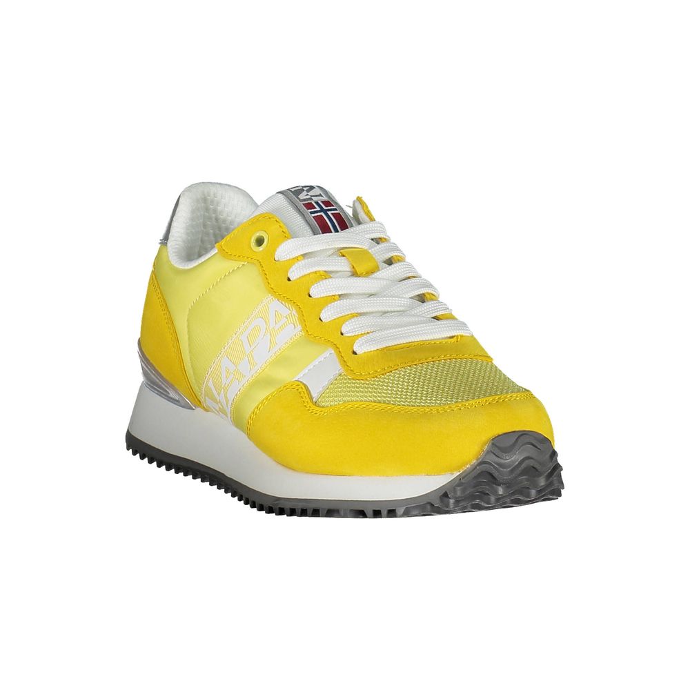 Yellow Polyester Women Sneaker