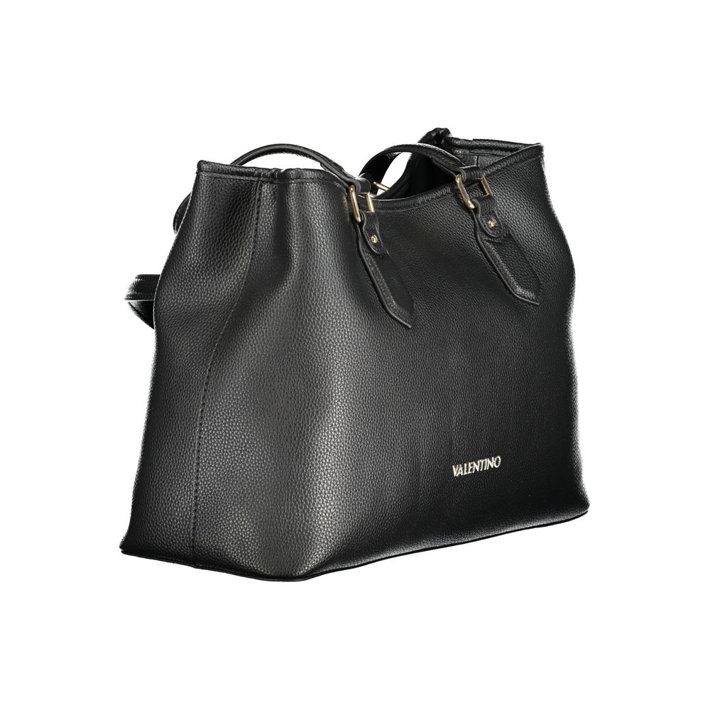 Black Polyethylene Women Handbag