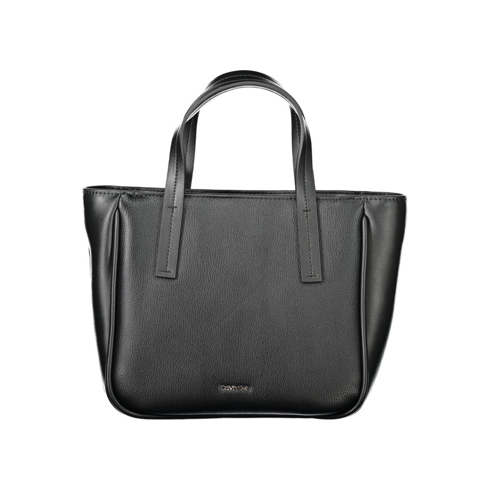 Black Polyethylene Women Handbag