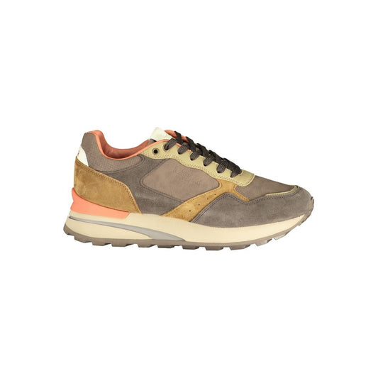 Brown Polyethylene Men Sneaker