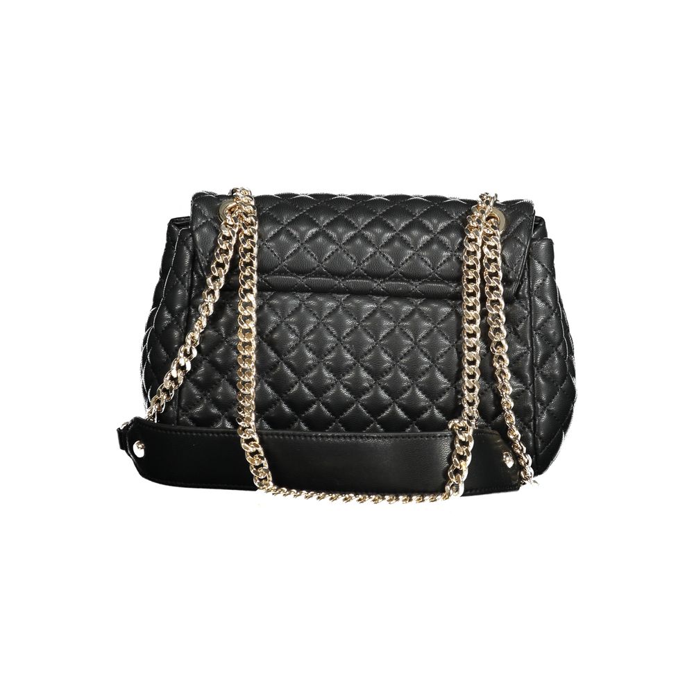 Black Polyethylene Women Handbag