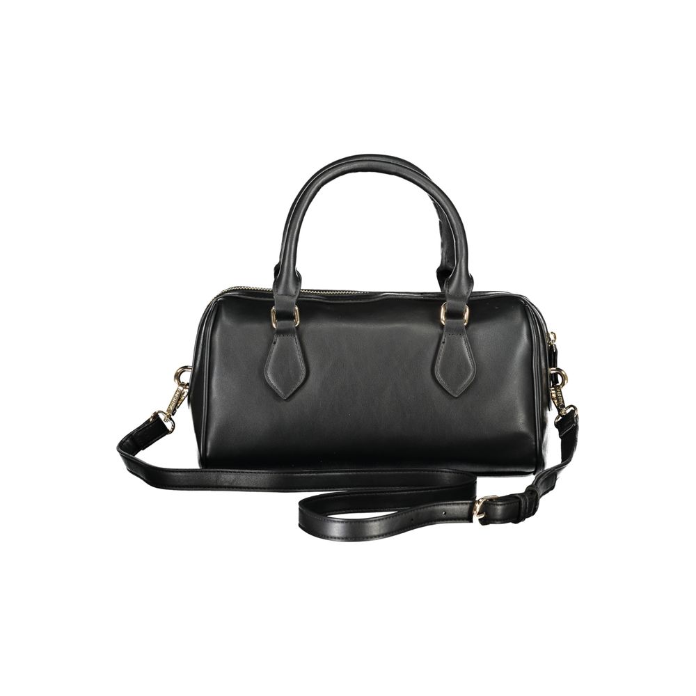 Black Polyethylene Women Handbag