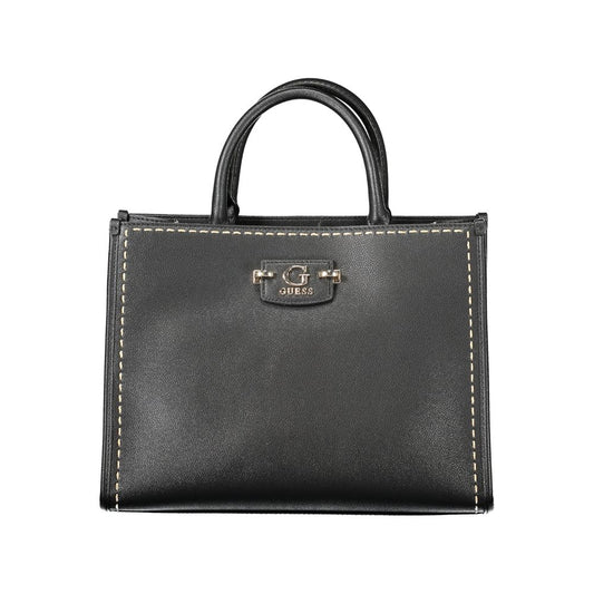 Black Polyethylene Women Handbag