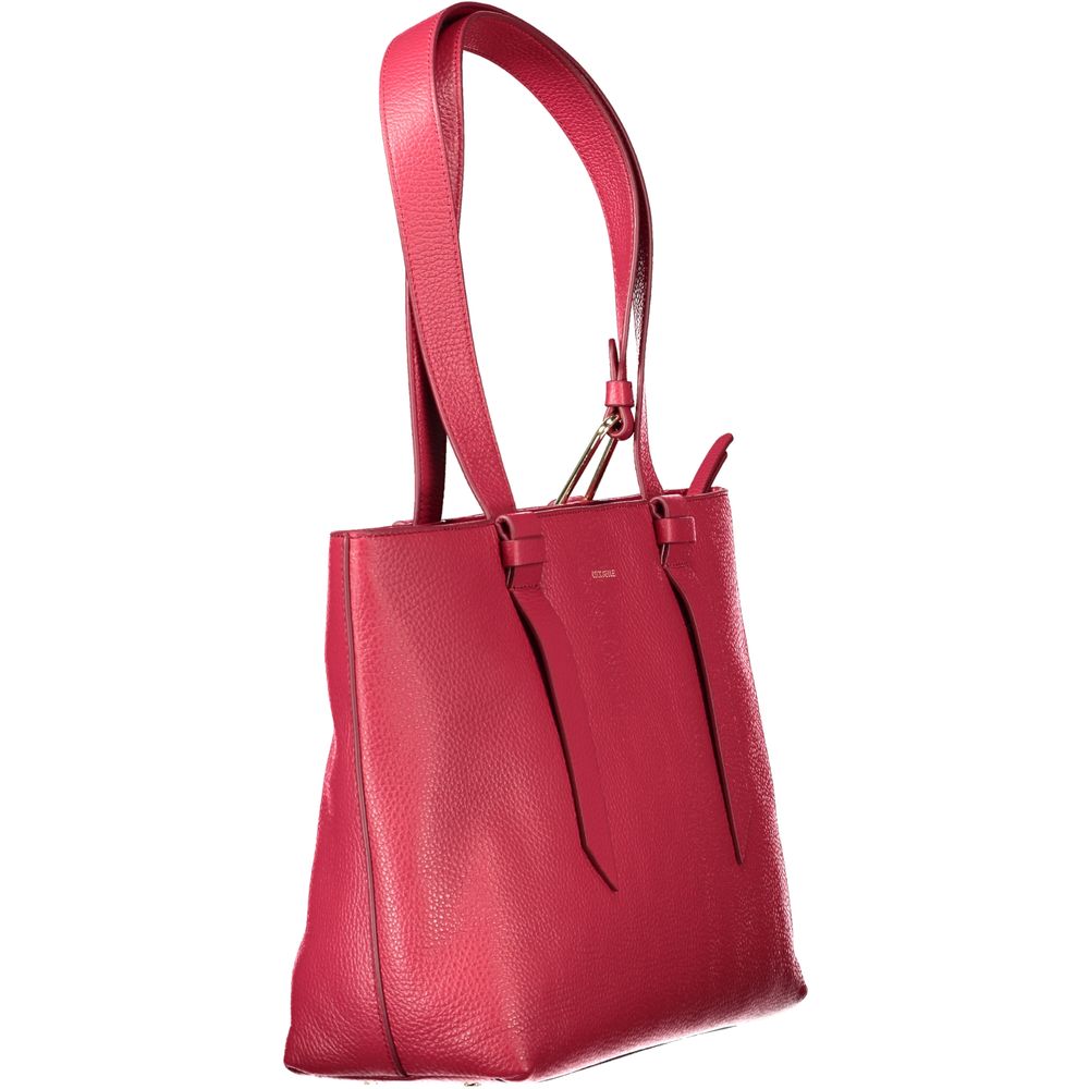 Red Leather Women Handbag