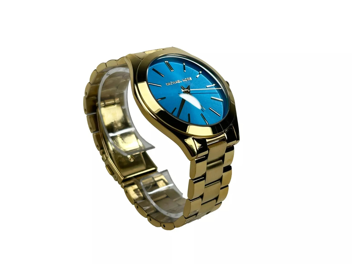 Slim Runway Stainless Steel Watch MK3265 Blue Gold