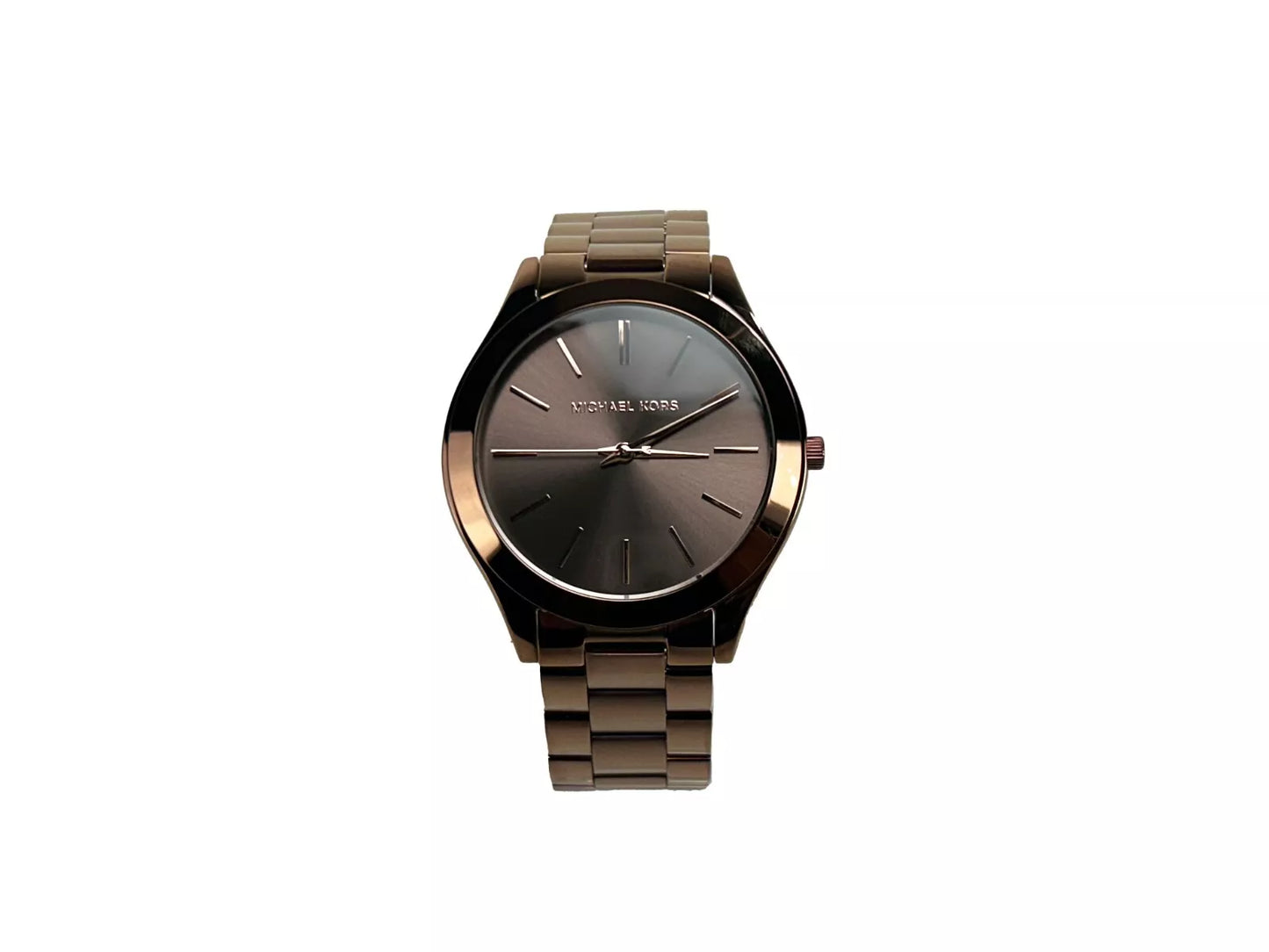 Slim Runway Brown Stainless Steel Watch MK3418