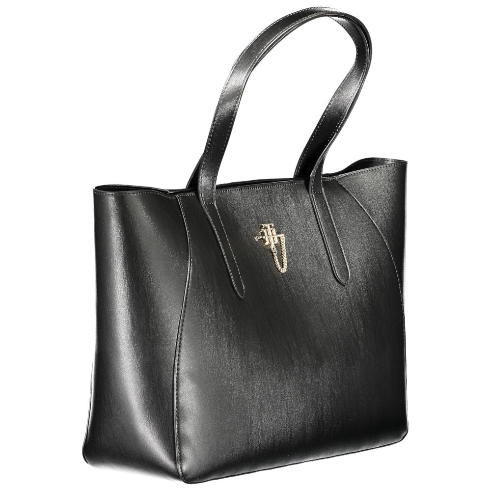 Black Polyethylene Women Handbag