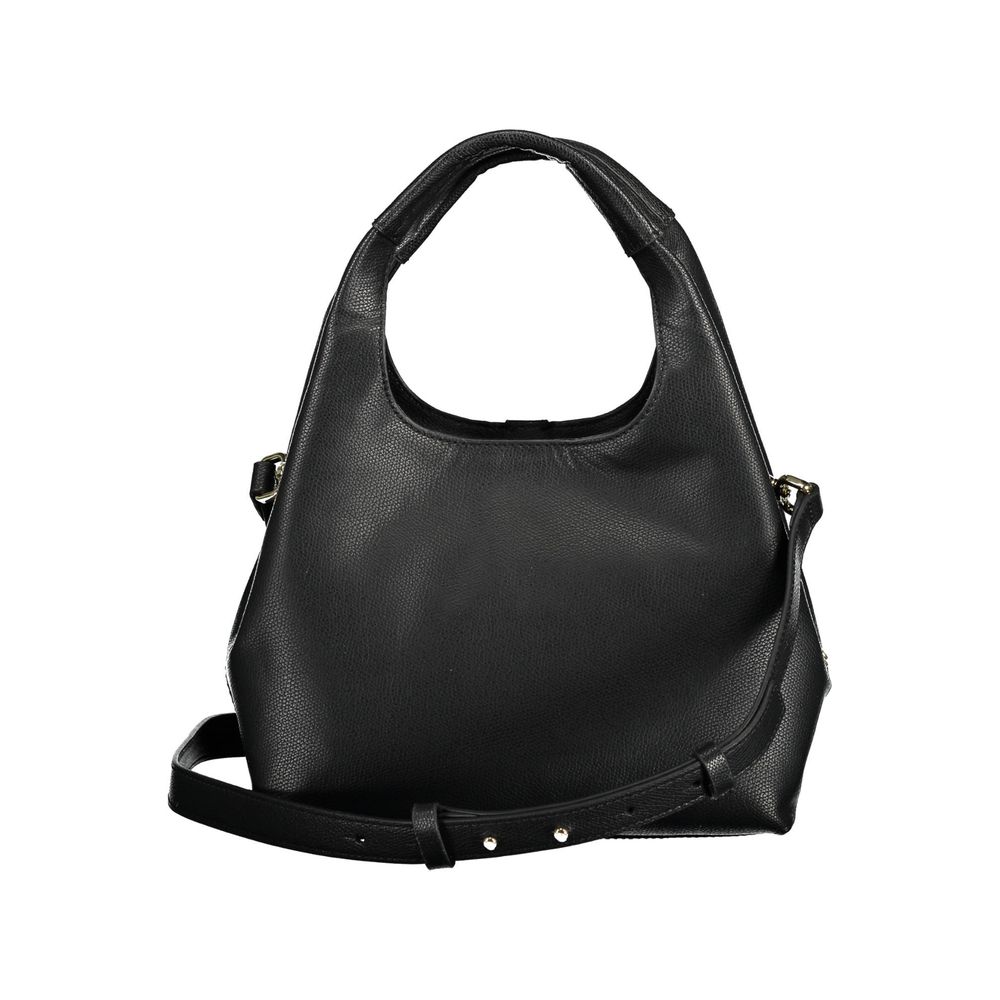 Black Polyethylene Women Handbag