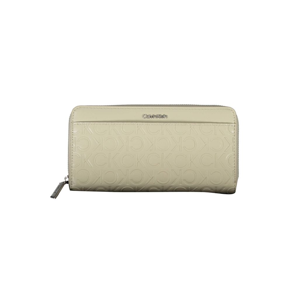 Beige Polyethylene Women Wallet