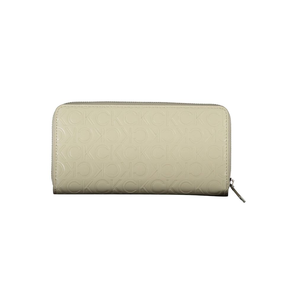 Beige Polyethylene Women Wallet