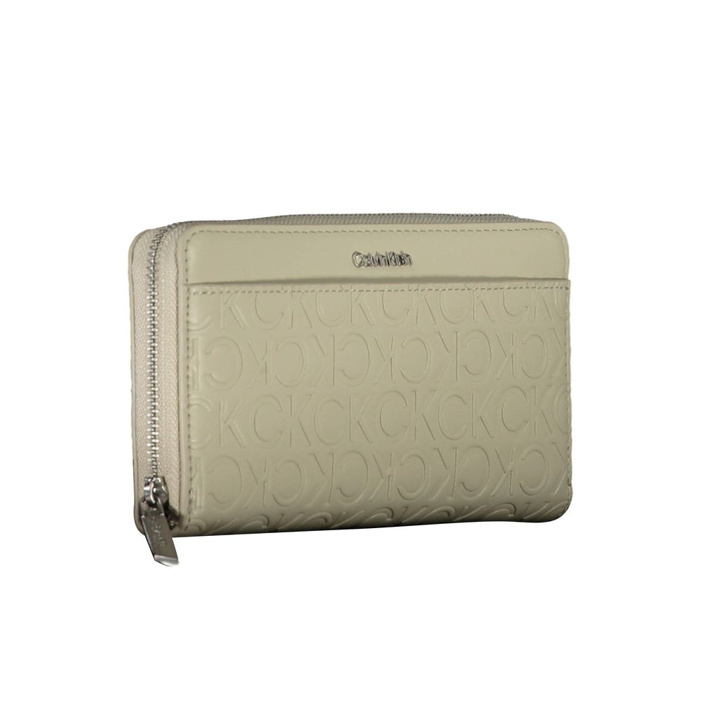 Beige Polyethylene Women Wallet