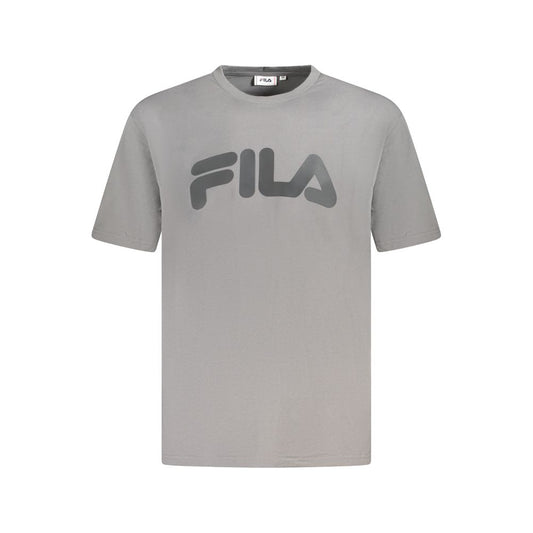 Gray Cotton Men T-Shirt